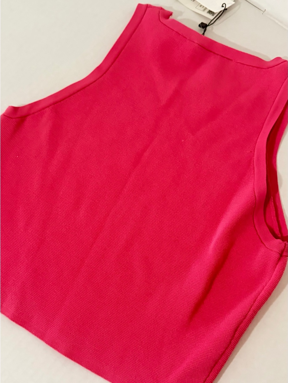 Zara Bright Pink Ribbed Tank Top - Picture 4 of 4